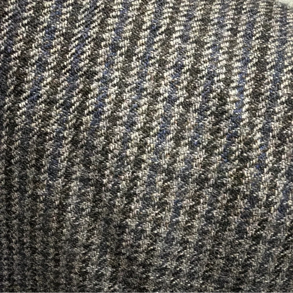 100% Wool Chaps Herringbone Checker Brown Suede Elbow Patches Blazer Jacket 46R